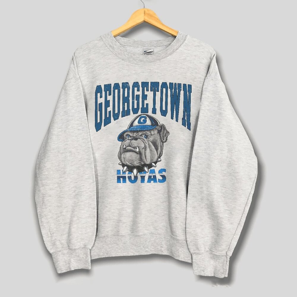 Vintage 90s Georgetown University Crewneck Sweatshirt, Georgetown Hoyas Shirt